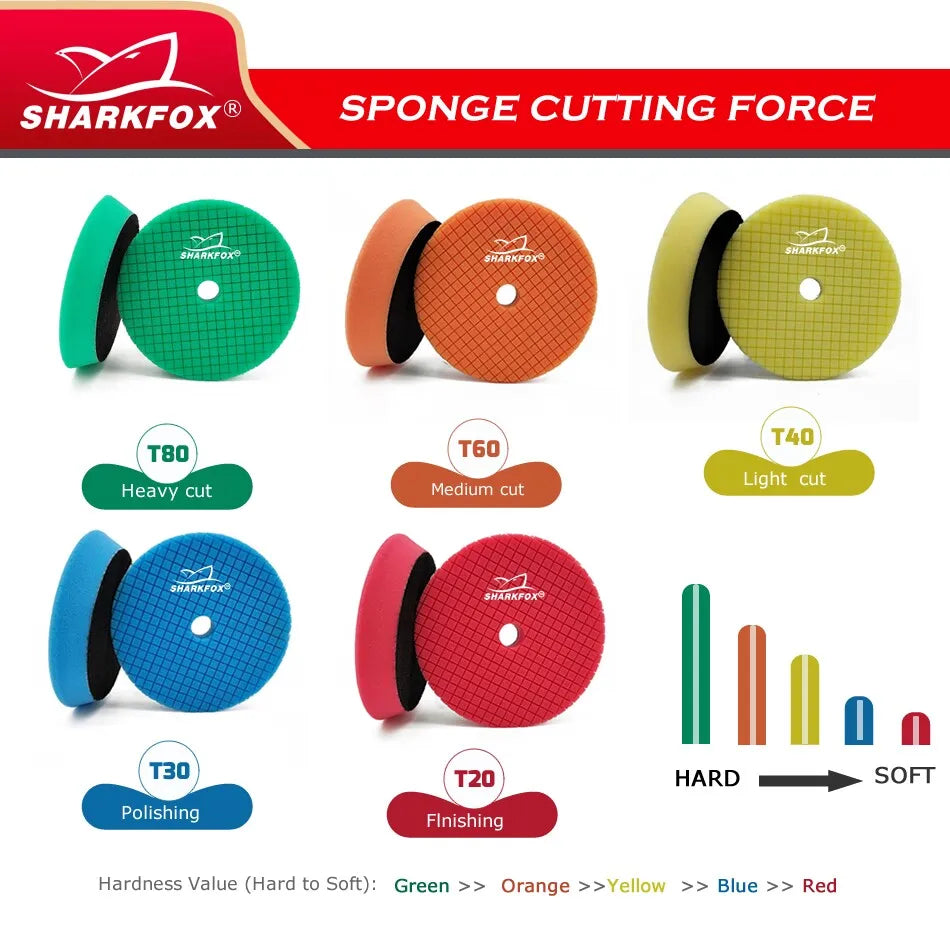 Sharkfox 5/6inch Car Polishing Pads Buffing Polishing Sponge
