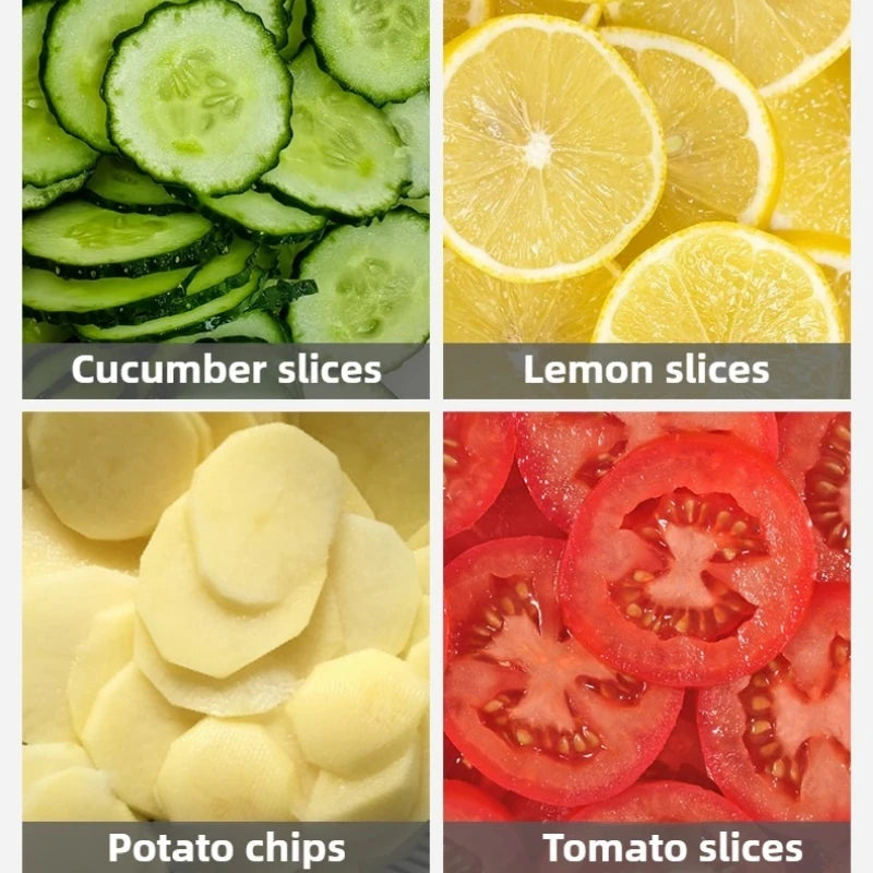 Commercial Double Spout Vegetable Cutter In Dicing Shredding