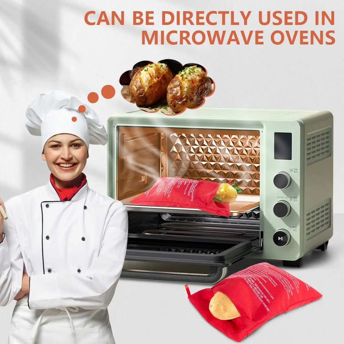 1/2pcs Microwave Oven Potato Cooker Bag Baked Potato