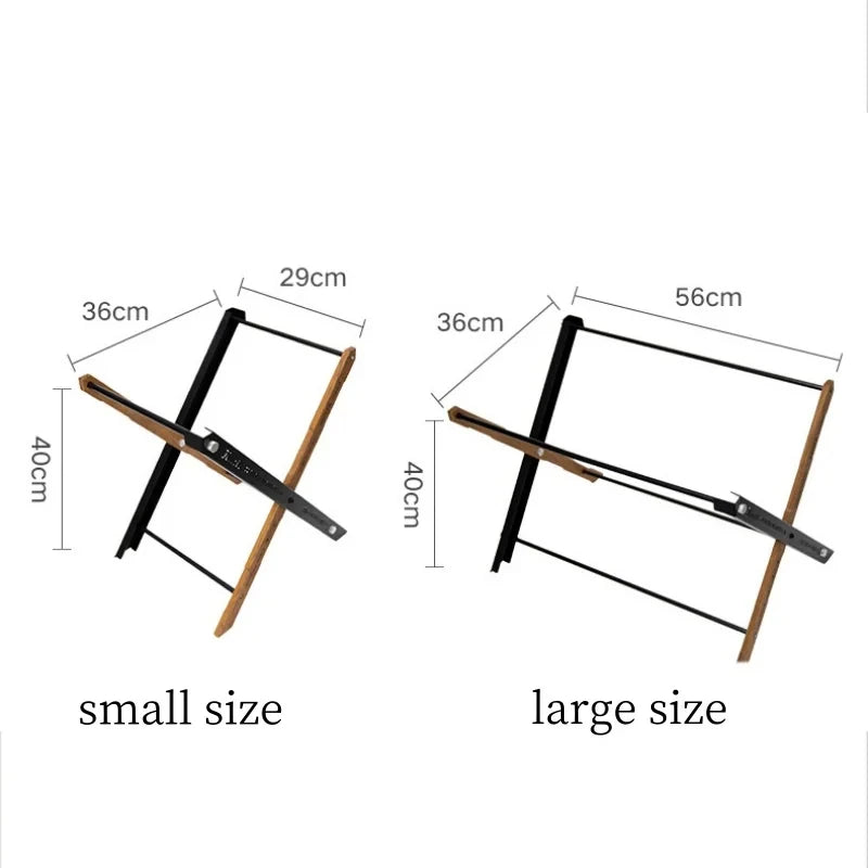 Lightweight Outdoor Camping Storage Shelf Folding Rack Double