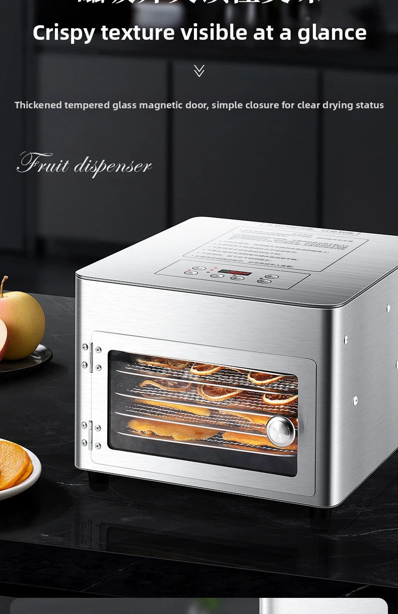 Commercial Grade 5-Layer Food Dehydrator Stainless Steel Drying