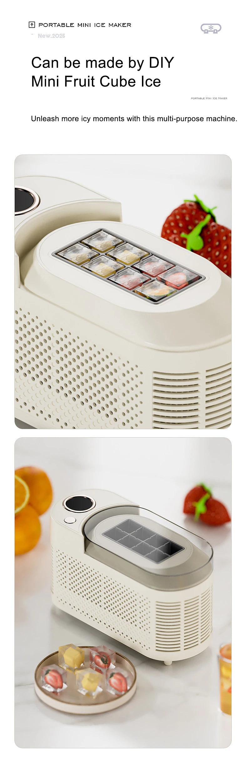 Desktop Mini Ice Cubes Maker Machine Dormitory Camping