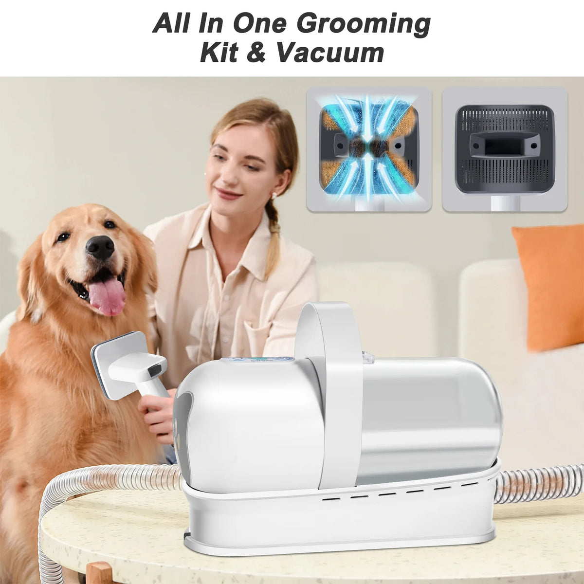 Dog Vacuum Cleaner Cat Hair Dryer 7in1 Pet