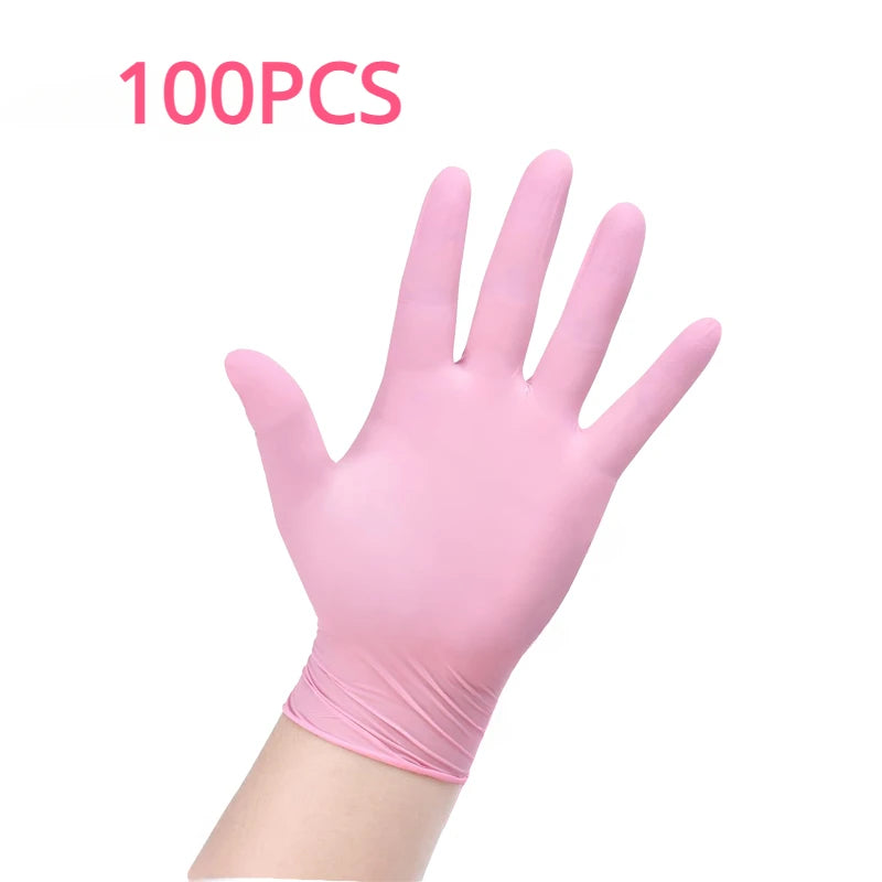 100/50/20pcs Light Pink Disposable Nitrile Gloves Light Pink