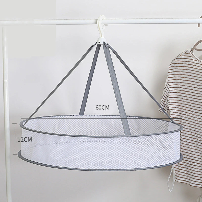 Clothes Drying Basket Hanging Sweater Net Pocket Thickened