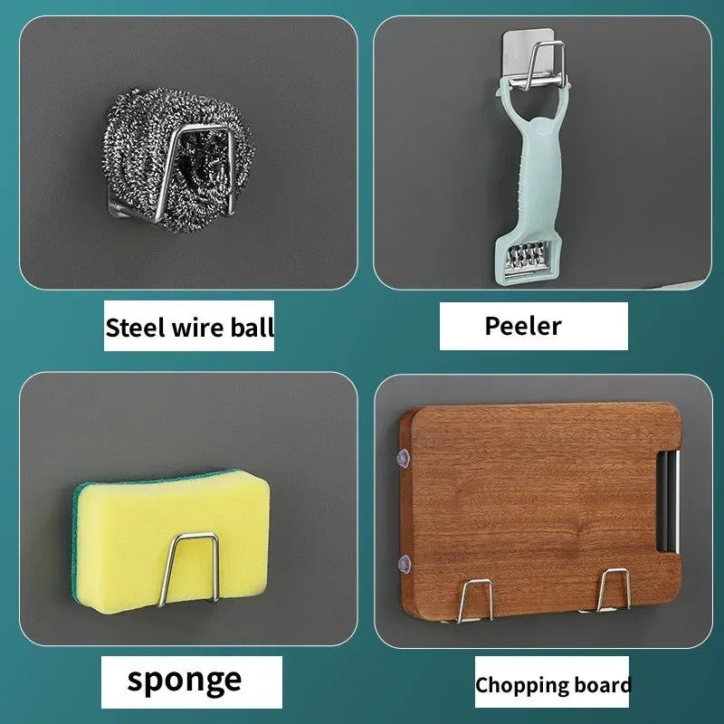 Stainless Sink Sponges Racks Self Adhesive Sink Sponges