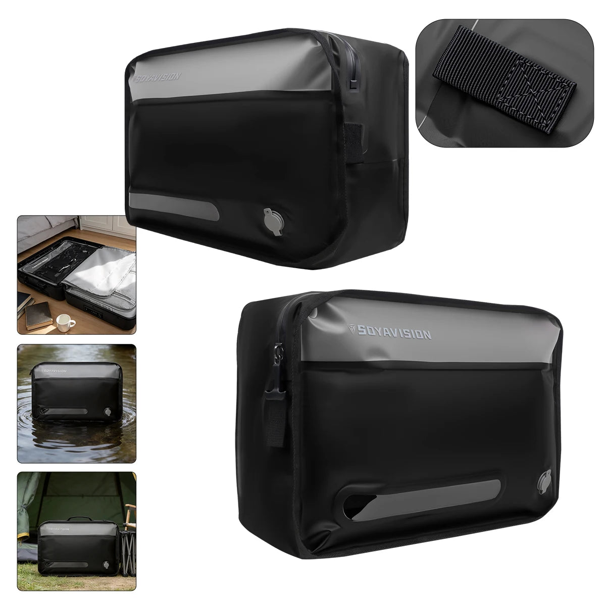 Black Large Waterproof Travel Vacuum Bag Reusable Storage