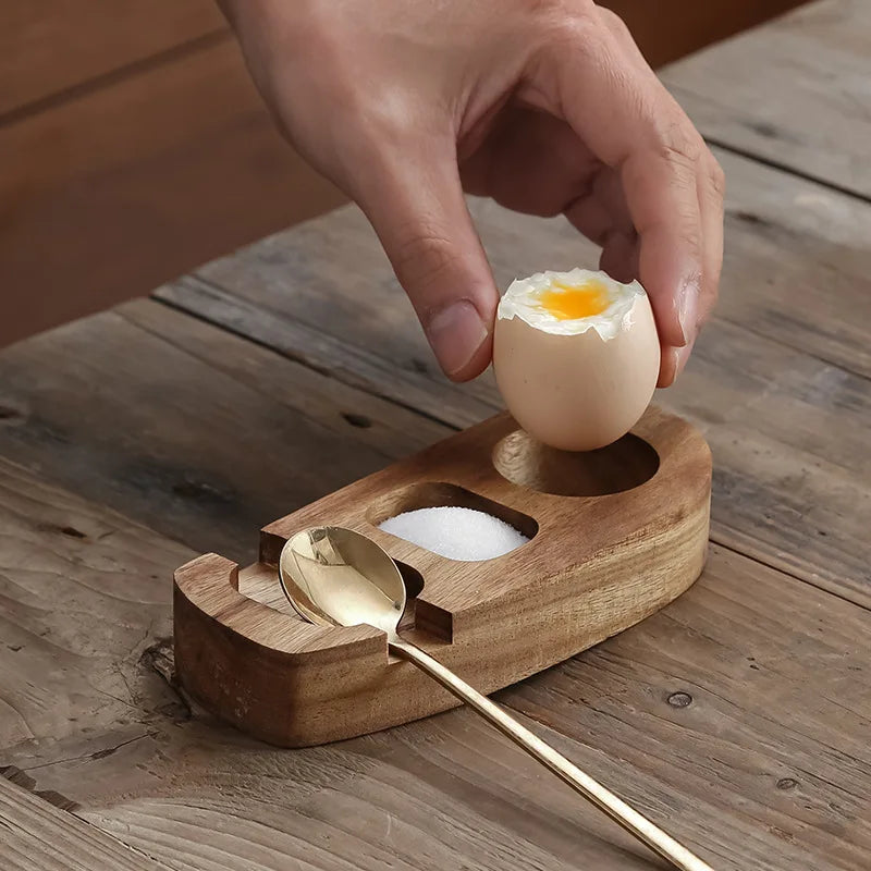 Wooden Egg Cups Soft Boiled Eggs Egg Stand