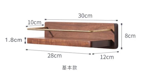 Wooden Towel Rack Roll Holder Wall Mounted Shelf