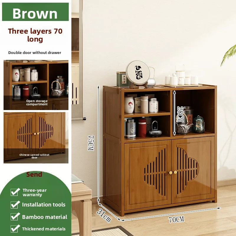 Tea Cabinet Locker Living Room Tea Table Against