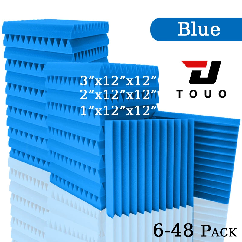 Touo Panel Soundproofing 6-48 Pack Studio Acoustic Foam