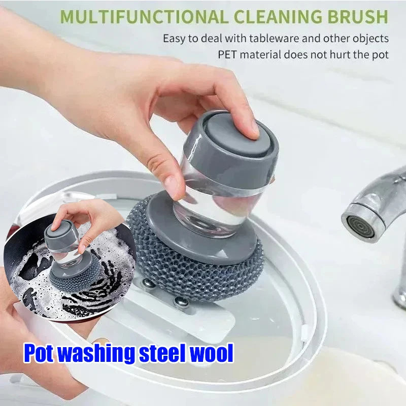 2/4/5/6pcs Cleaning Brush Pad Set Dish Scouring Pad for Cleaning Scouring Pad Kitchen Scrub Brush & Bendable Cup Brushes Dish