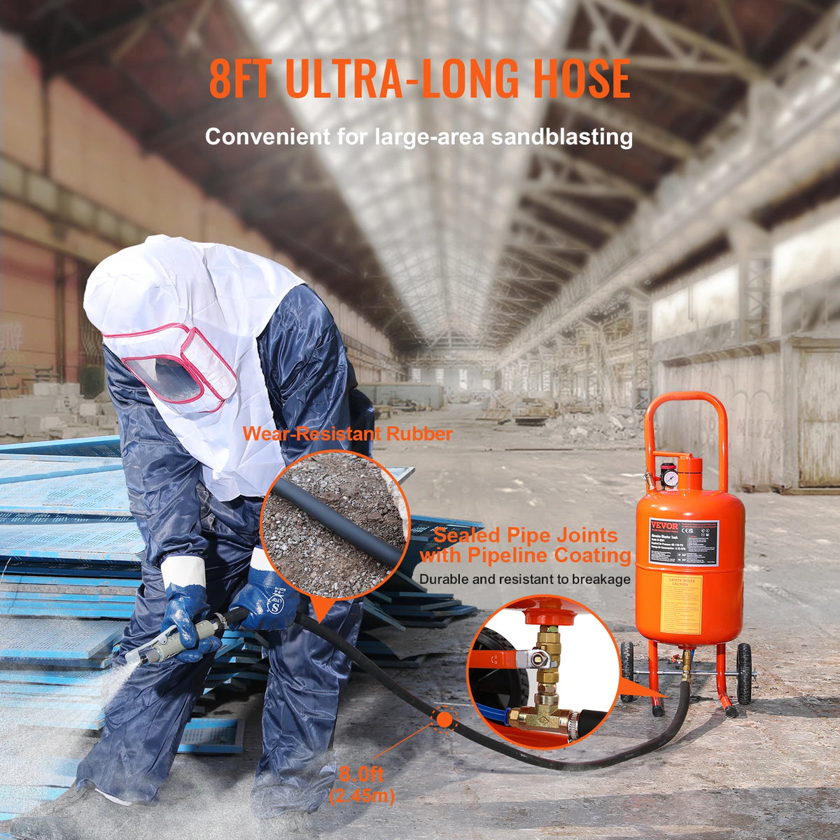 Succebuy 5/10/20 Gallon Sand Blaster 60-110 Psi Air