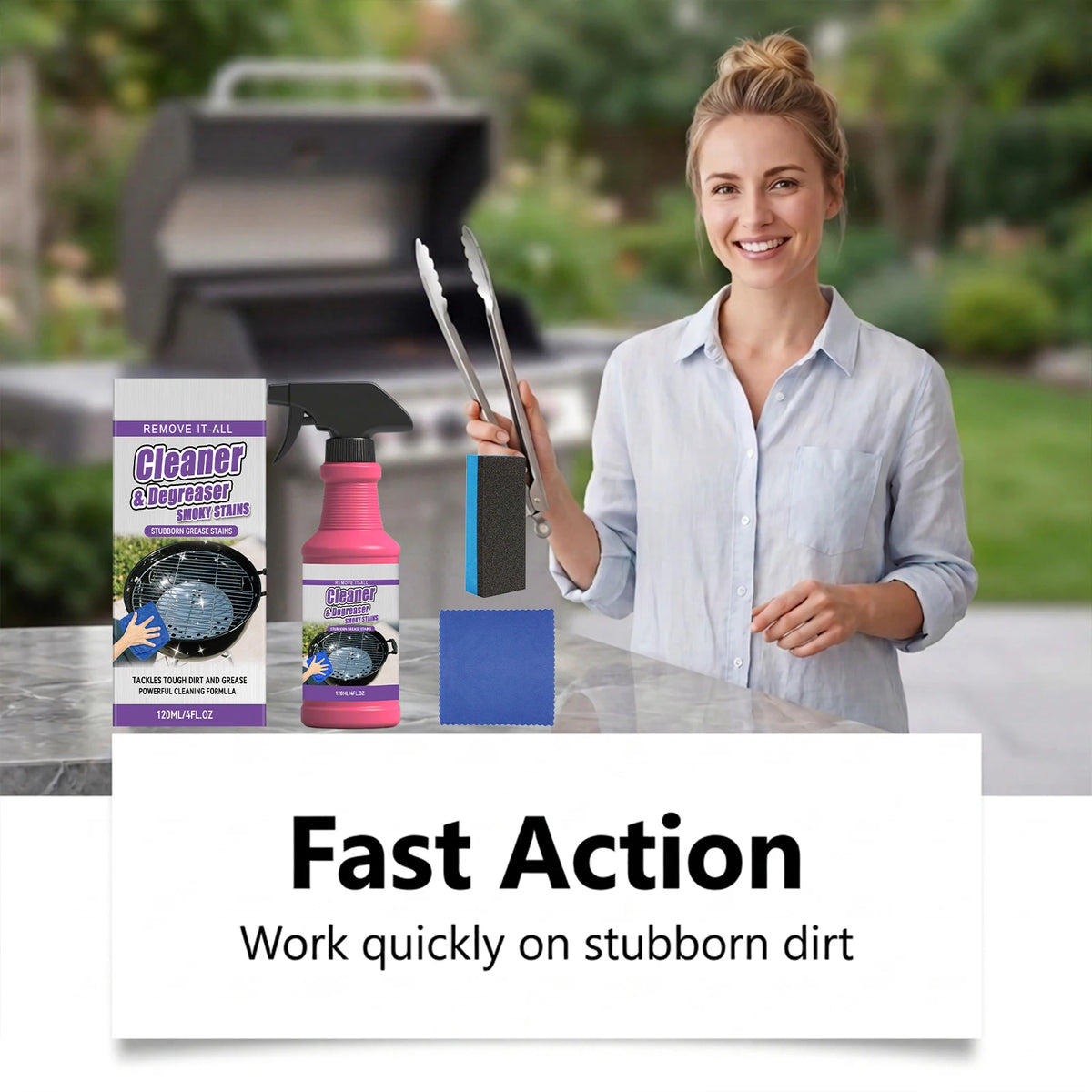Bbq Grill Cleaner Grease Smoky Stain Remover Degreaser