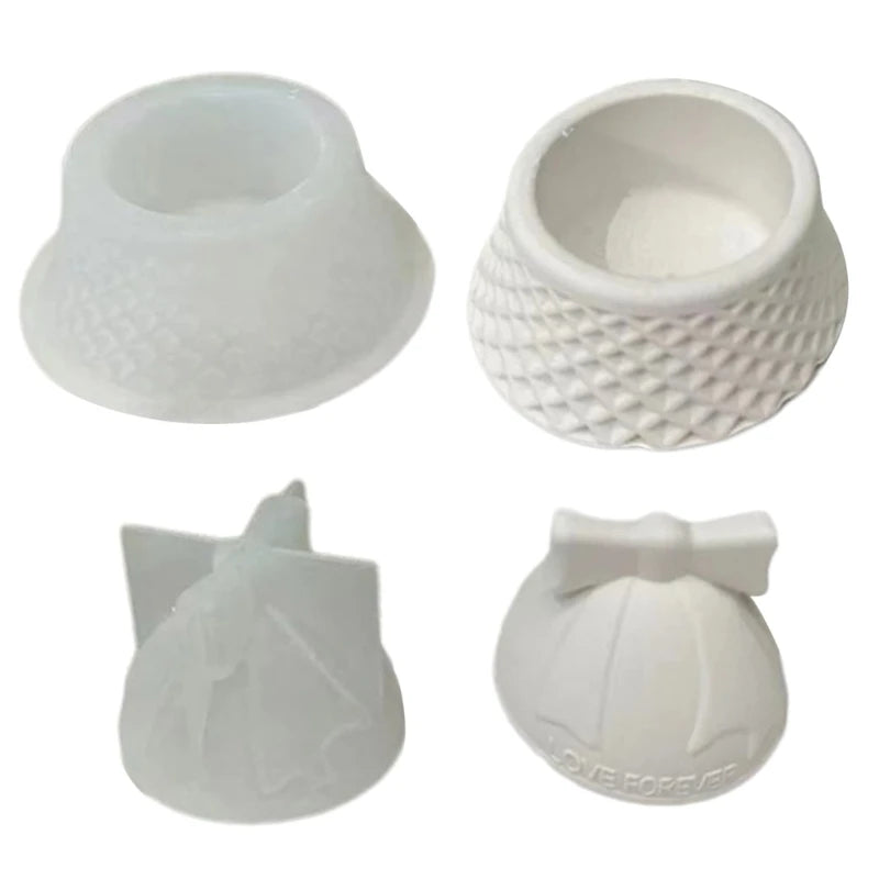 Santa Storage Jar Mould Jewelry Silicone Mold Gypsum