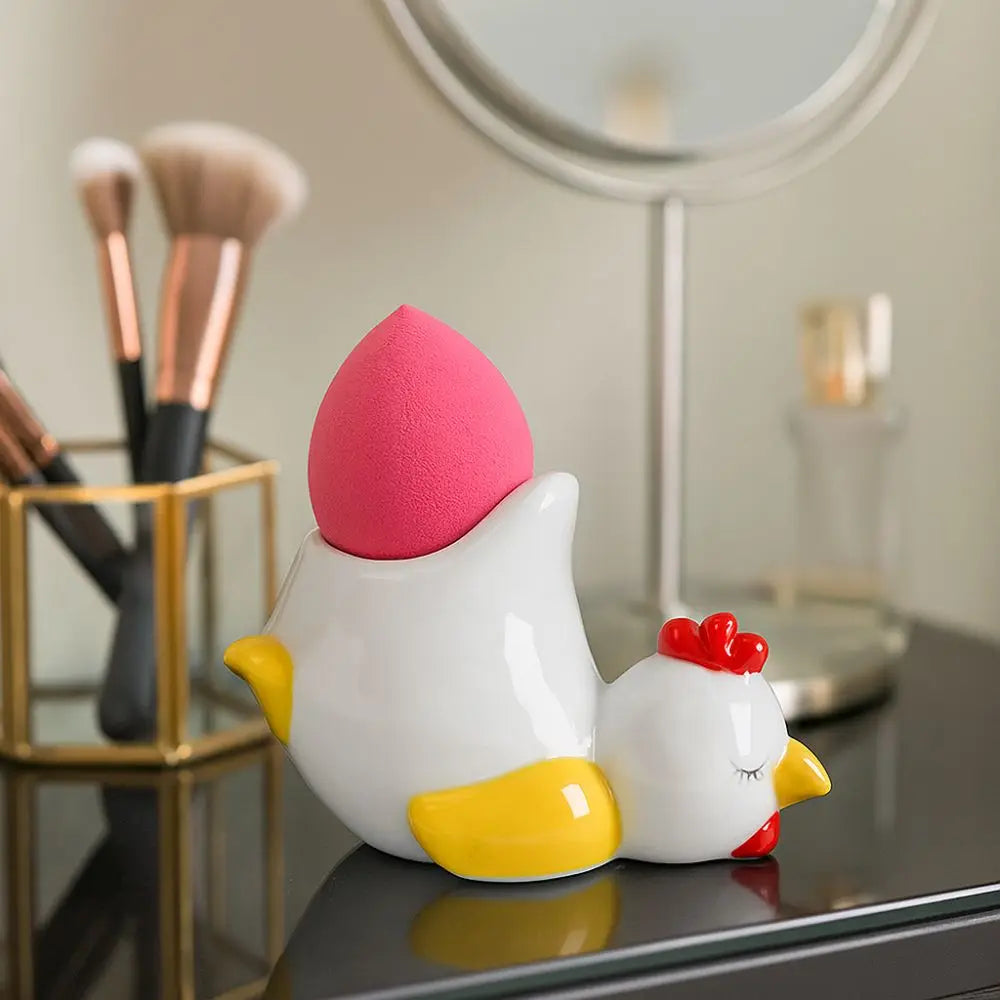 Ceramic Chicken Egg Cup Holders Funny Animal Creative