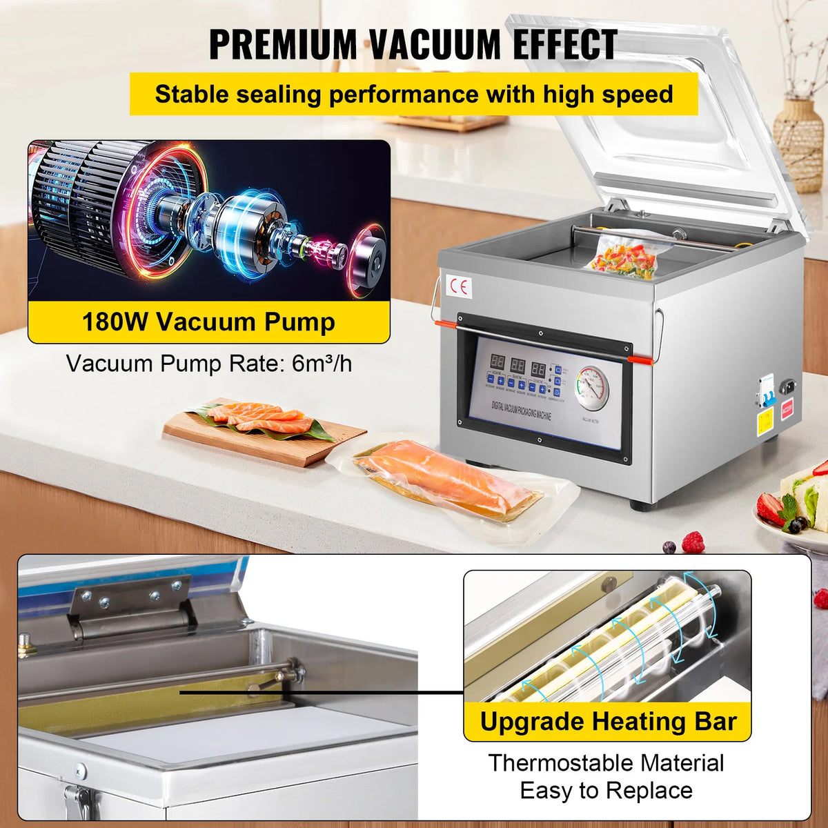 Succebuy Dz-260c Chamber Vacuum Sealer Food Packing Sealing