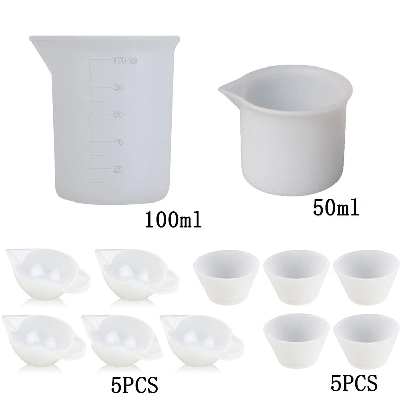Silicone Mixing Measuring Cups Uv Resin Mold Paint