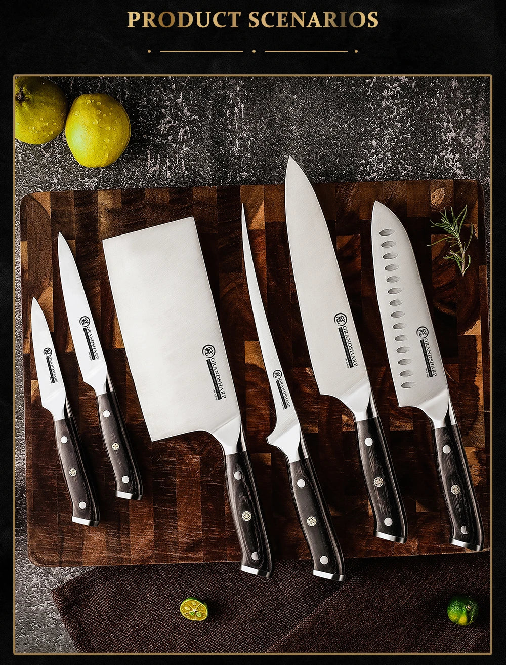Grandsharp Knives Germany 4116 High Carbon Stainless Steel