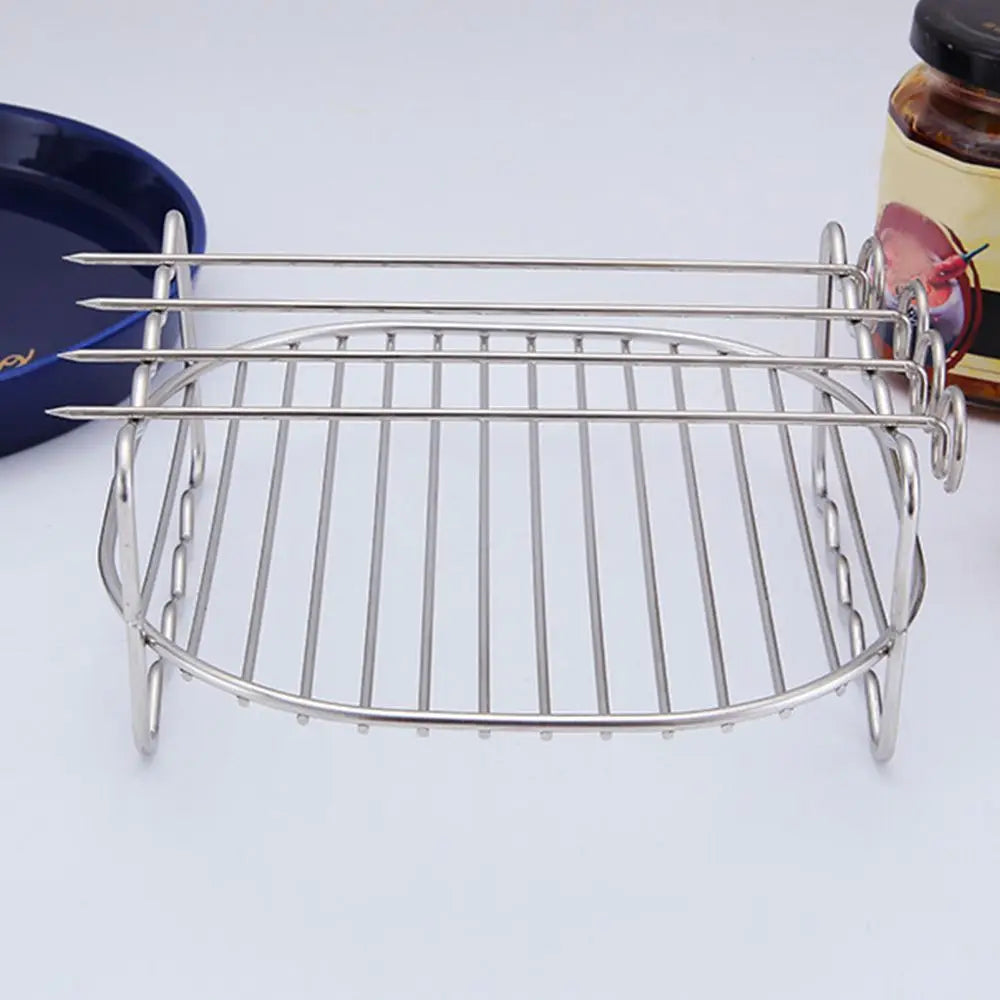 Baking Tray Skewers Air Fryer Stainless Steel Holder