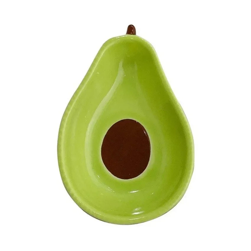 Creative Avocado Shaped Ceramic Dish Fruit Salad Plate