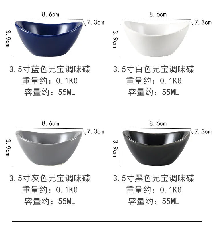 Ceramic Dipping Bowls Soy Sauce Dish Dip Bowls