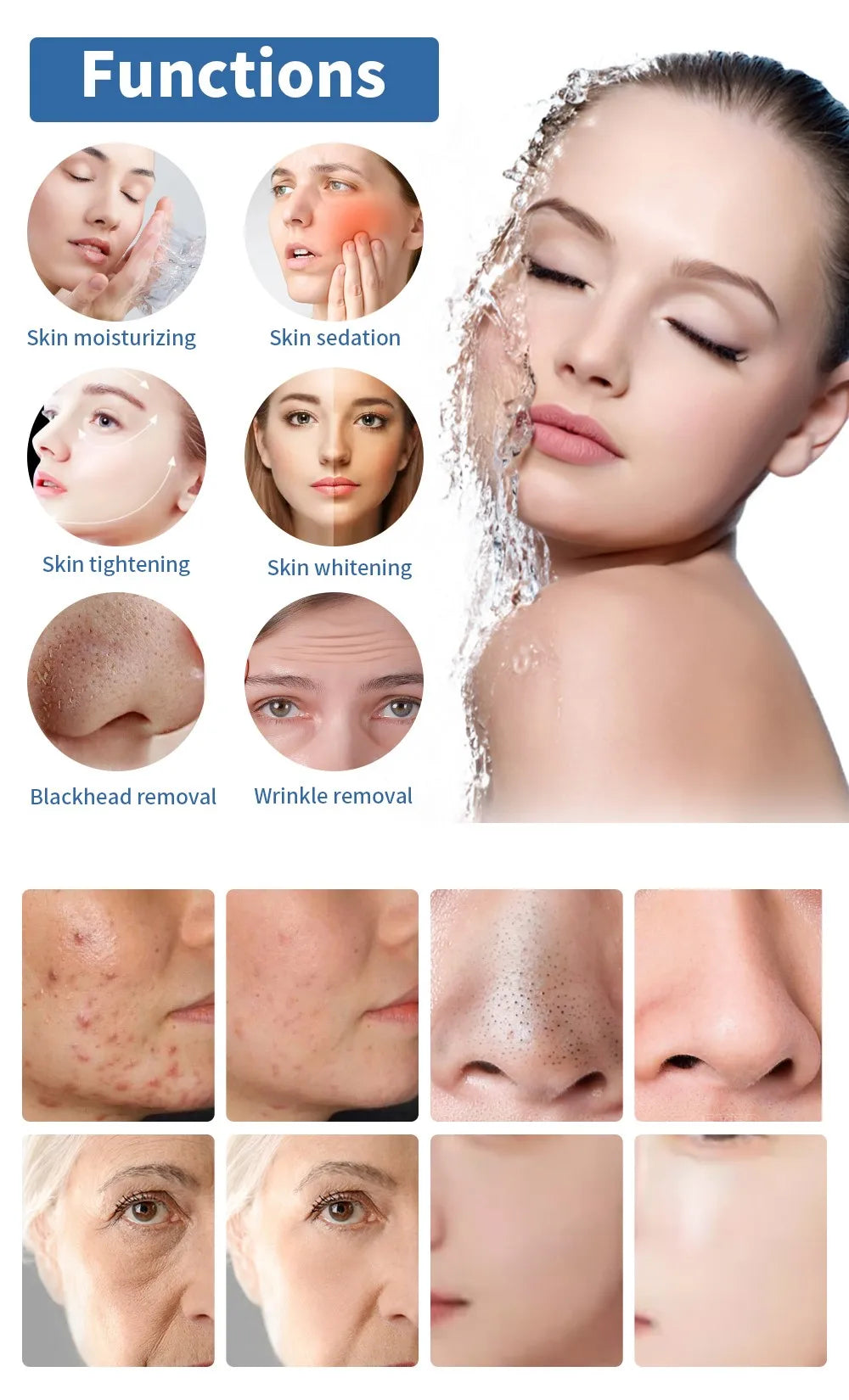 10 In Hydro Dermabrasion Machine Face Lifting Facial