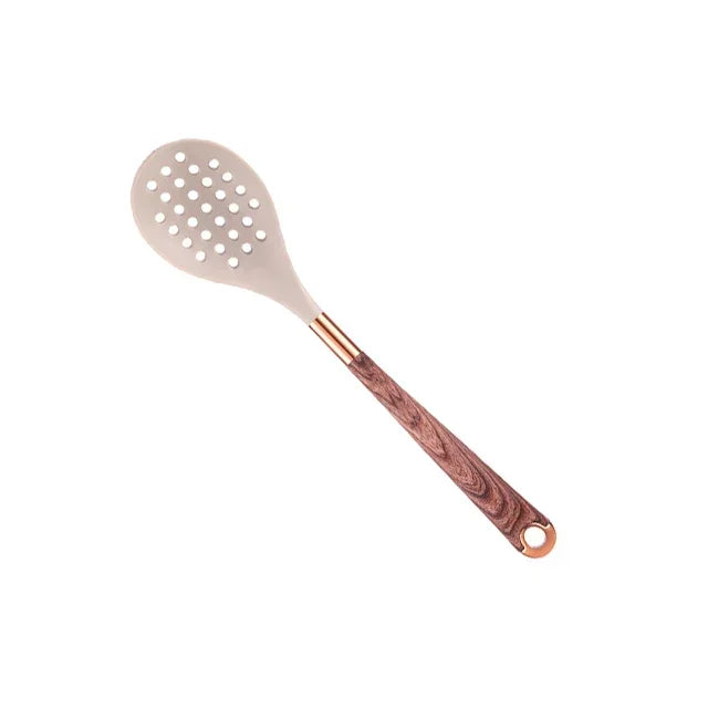 1-Pack Silicone Utensils Non-Stick Cooking Gold Plated Heat