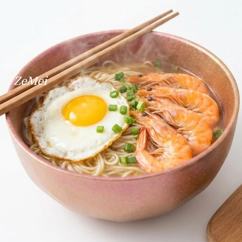 Pure Titanium Thickened Double-Wall Salad Bowl Multicolor