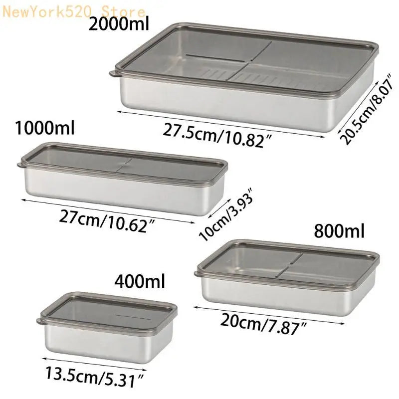 Stackable Meal Prep Boxes Stainless Steel Container Sealing