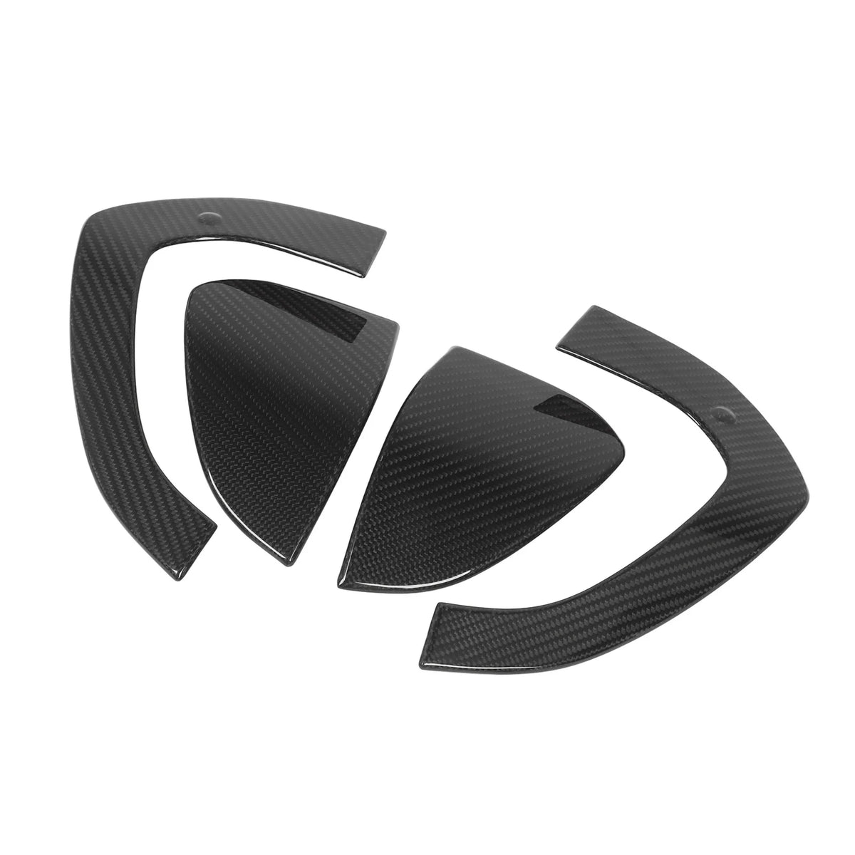 4pcs Exterior Door Handle Cover Carbon Fiber Outer