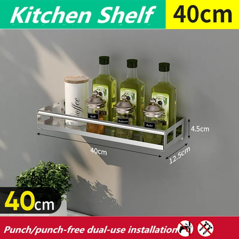 Multi-Purpose Organizer Wall Mount Spice Rack Shelf Bracket
