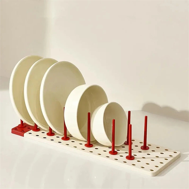 Organizer Dish Draining Drying Rack Telescopic Plate Bowl