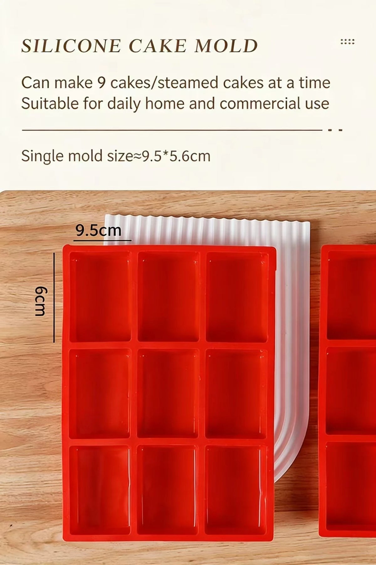 Big 9-Cavity Silicone Mini Loaf Pan -Nonstick Easy