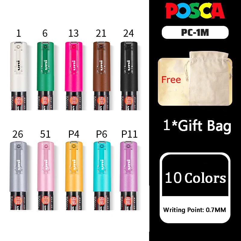 Uni Posca Full Marker Pen Storage Bag Pc-1m