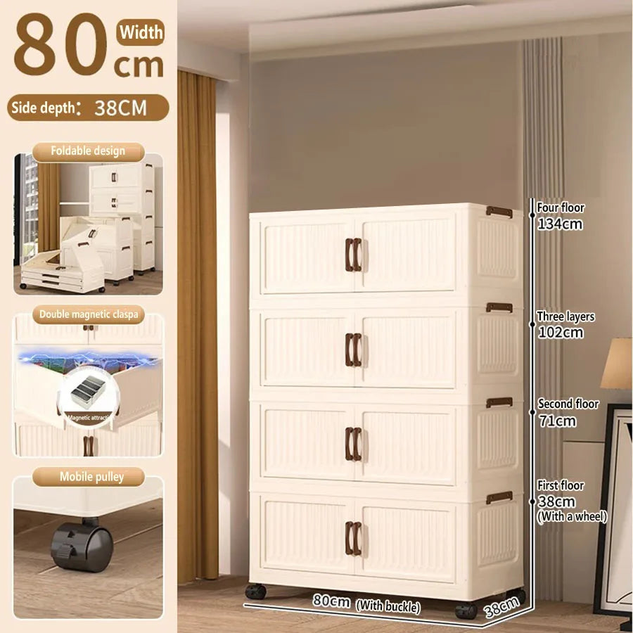 Storage Box Foldableing Cabinet Storage Cabinet Clothes Toys