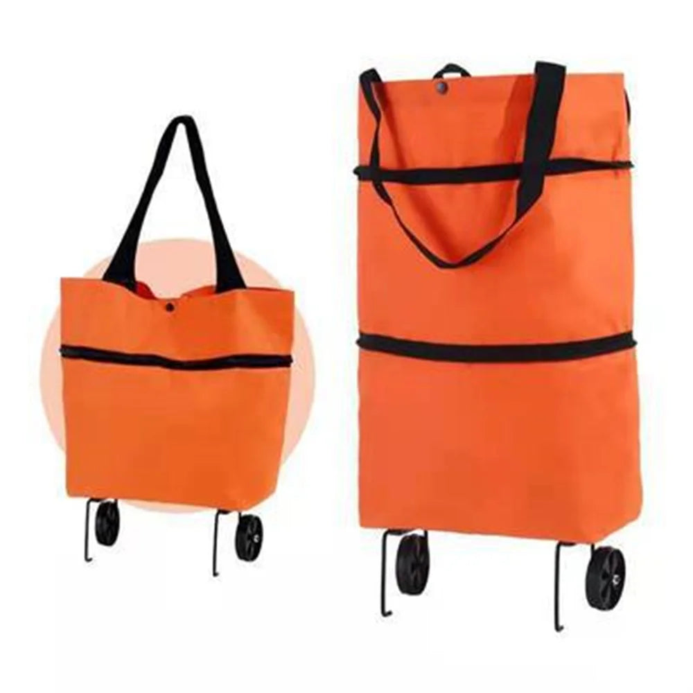 Foldable Shopping Trolley Bag Reusable Grocery Bags Food