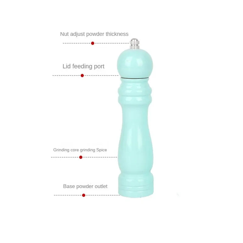 Salt Pepper Grinder Solid Wood Spice Pepper Mill