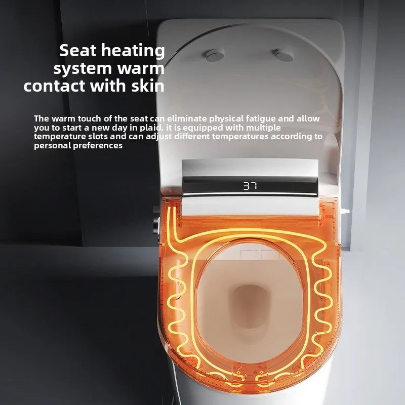 Auto Flip Smart Toilet Seat Cover Heating Cleaning