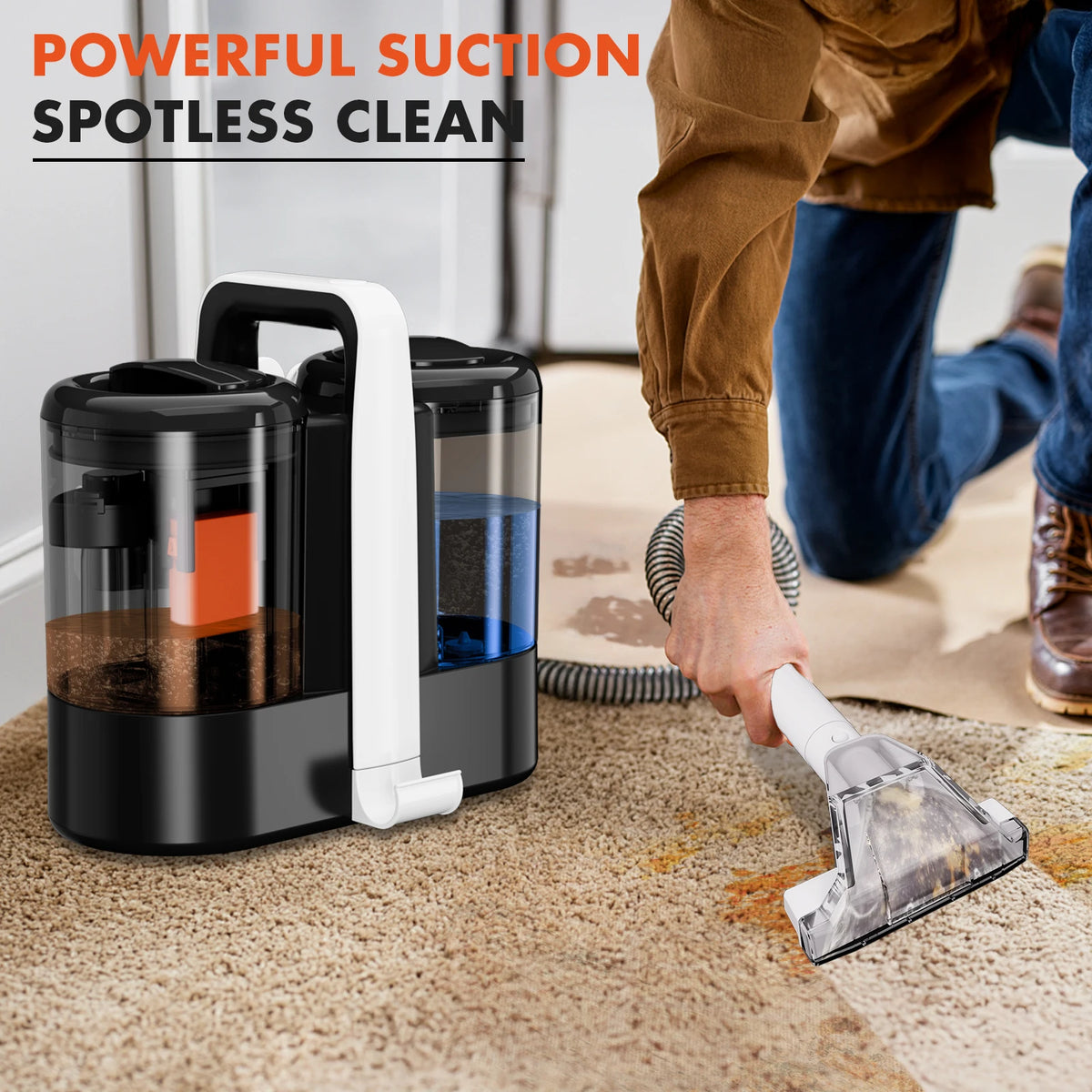 Omeser W07 15kpa Carpet Cleaner Machine 600w Upholstery
