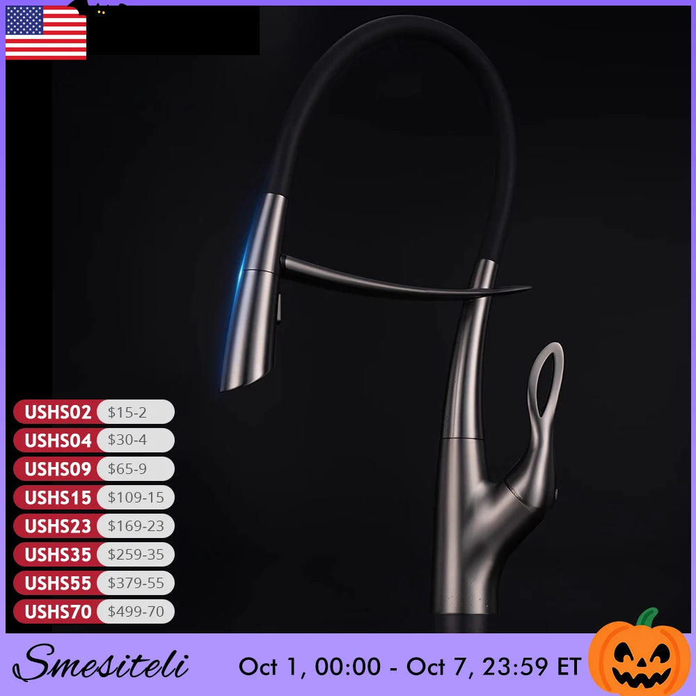 Pull Out Sensor Faucet Handle Digital Display Pull