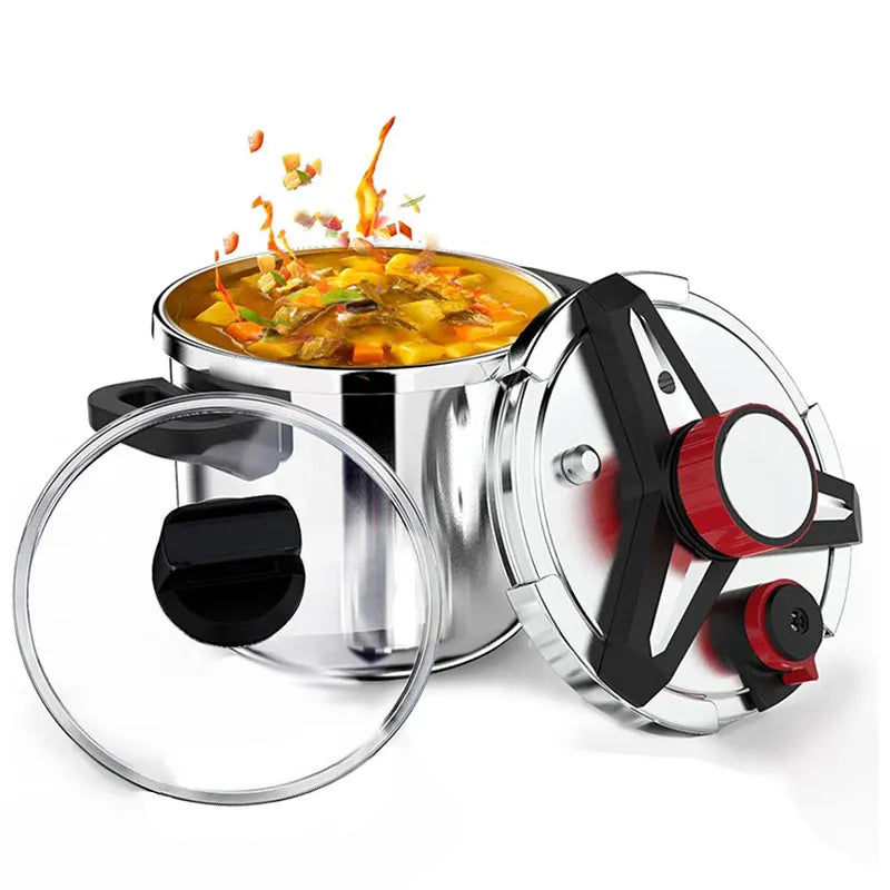 5/7l Stainless Steel Pressure Cooker Glass Lid Explosion