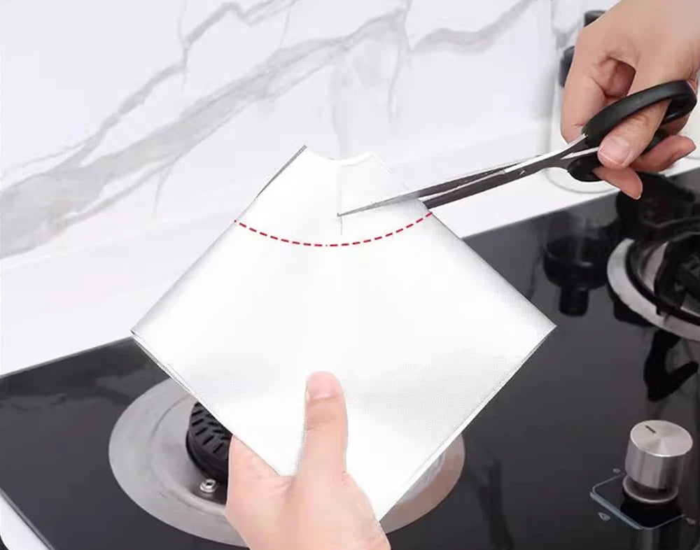Gas Stove Burner Covers Square Heat-Resistant Oil-Proof Reusable