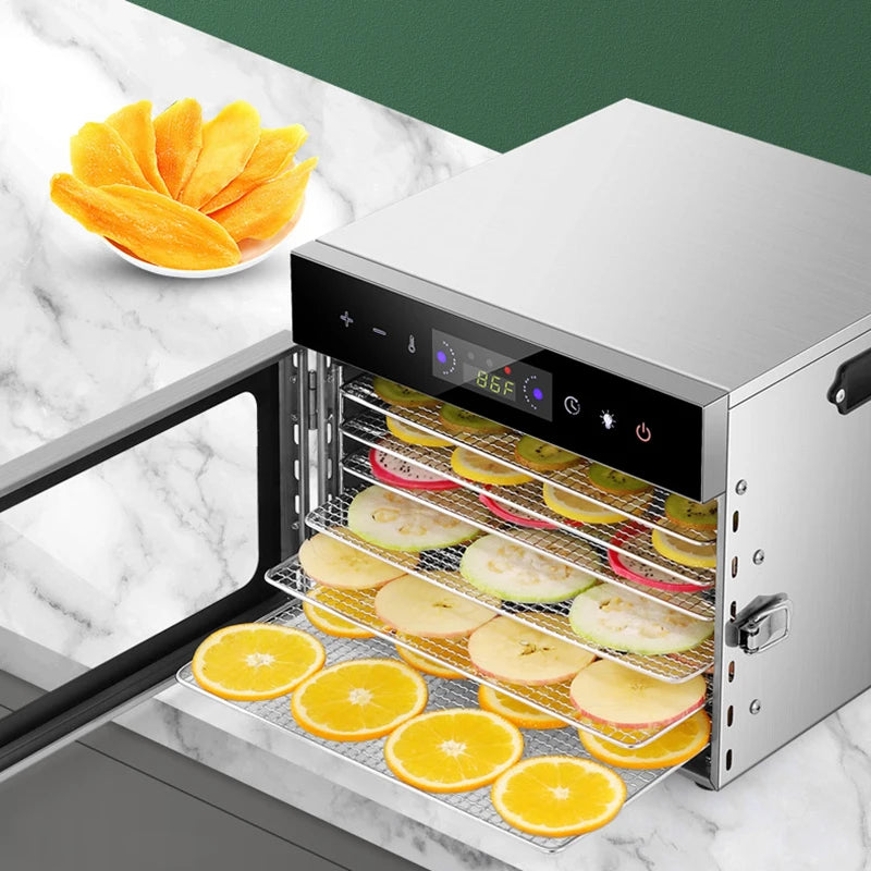 8/6 Layers Food Dehydrator Stainless Steel Fruit Vegetable