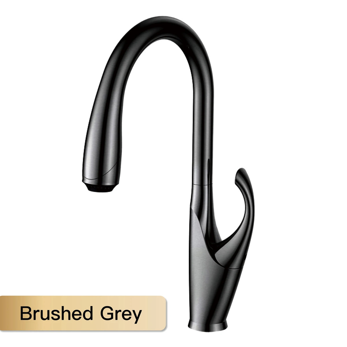 High End Touch Black Faucet Brass Pull Out