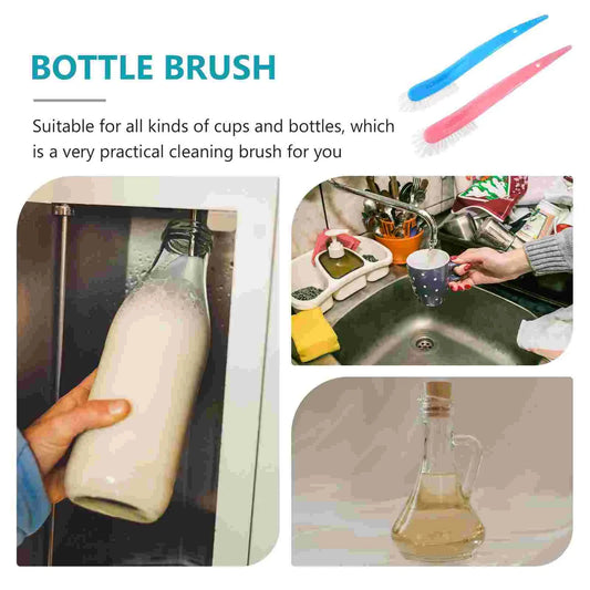 1/2pcs High Quality Curved Design Bottle Cleaning Brush