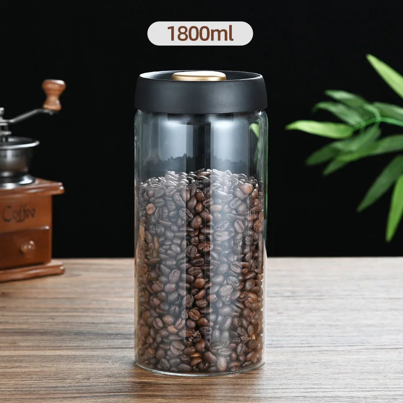 Coffee Beans Vacuum Sealed Tank Glass Sealed Jar
