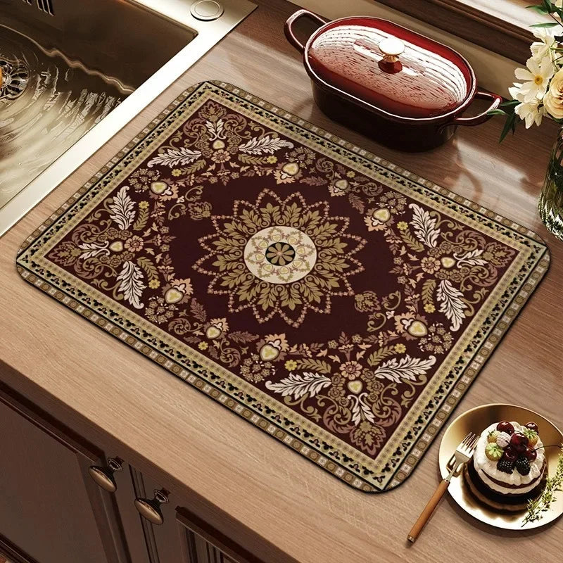 Super Absorbent Drying Mat Anti-Slip Heat-Insulating Placemat