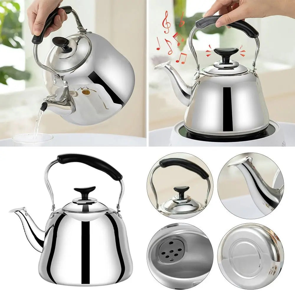 Stainless Steel Tea Kettle Whistle Tea Infuser Large