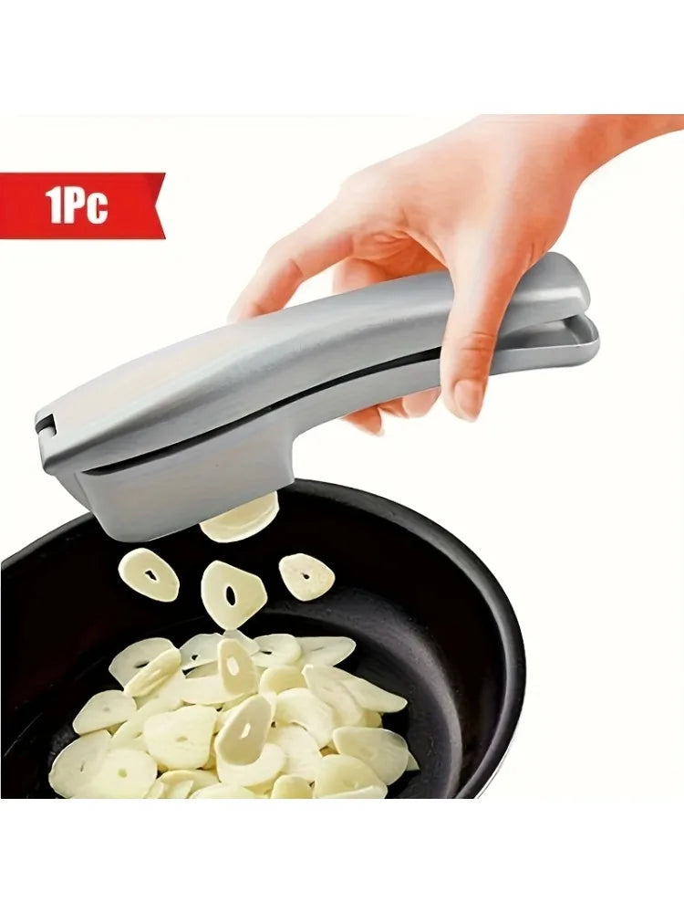Garlic Press 2-In-1 Mincer Crusher Slicer Peeler &